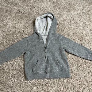 Gray Jumping Beans Zip-up Hooded Sweatshirt with front Pockets size 24 Months